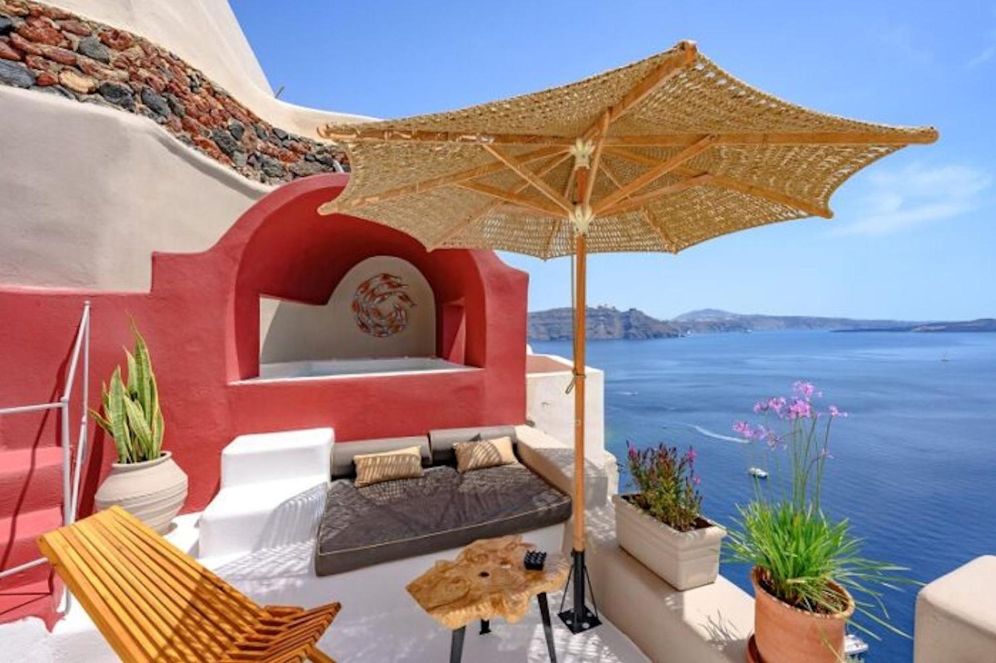 Stunning Santorini 1 Bedroom Indiana Private Heated Plunge Pool Amazing Caldera Sea Views