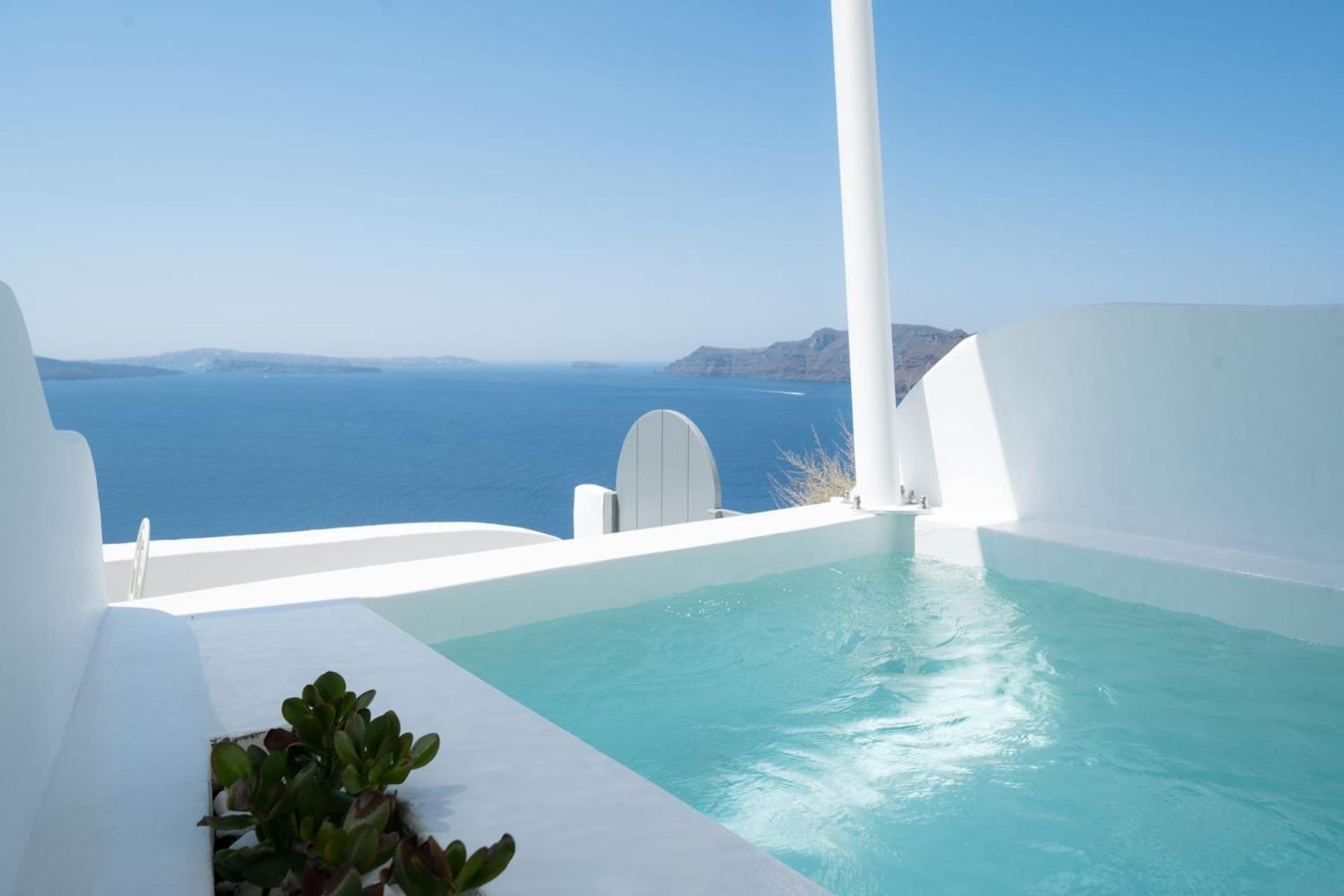 Junior Suite Sea View With Jetted Tub Bvs Oia Santorini Villa