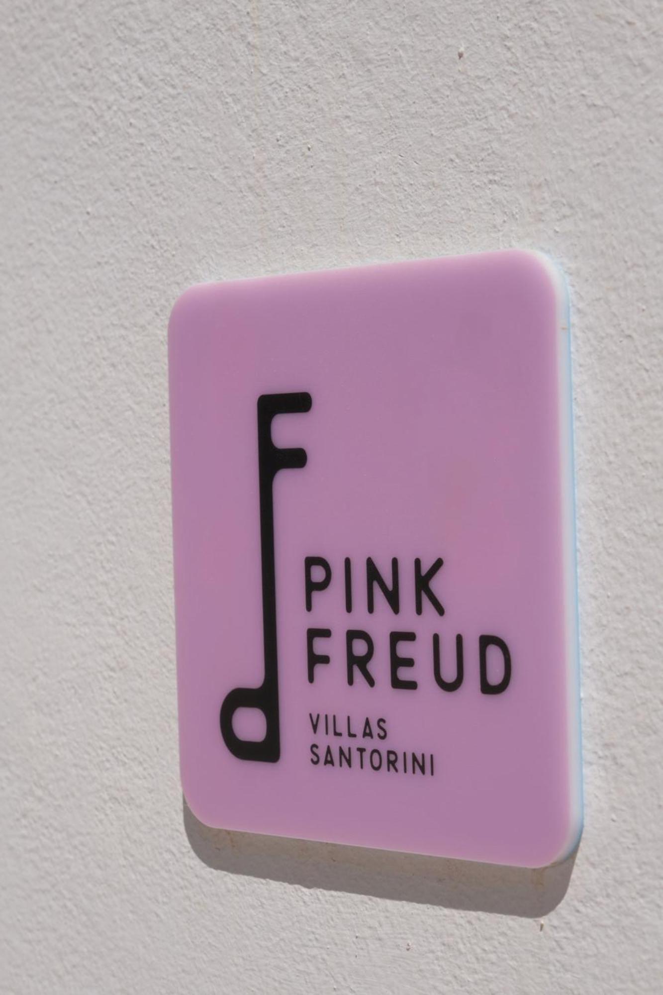 Pink Freud Santorini Villa