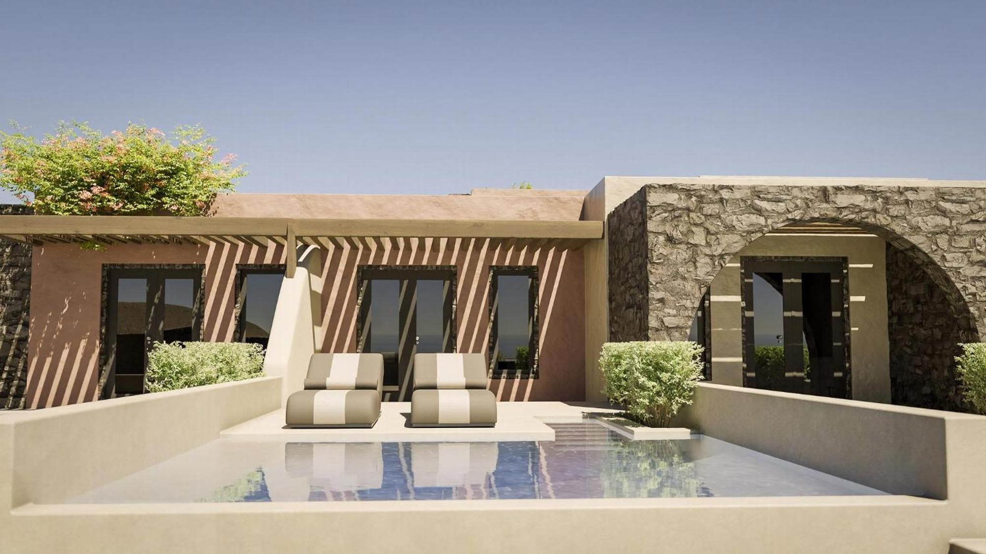 Villa Sensational Santorini 1 Bedroom Grace Private Pool Astounding Sea Views Finikia